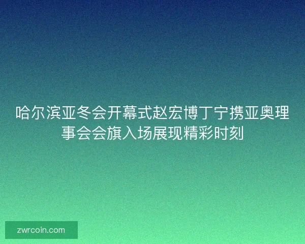 哈尔滨亚冬会开幕式赵宏博丁宁携亚奥理事会会旗入场展现精彩时刻
