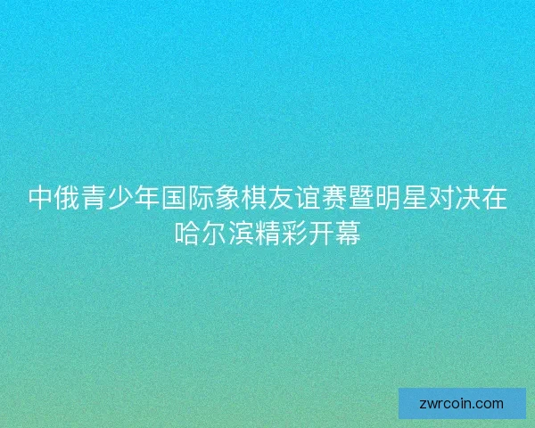 中俄青少年国际象棋友谊赛暨明星对决在哈尔滨精彩开幕