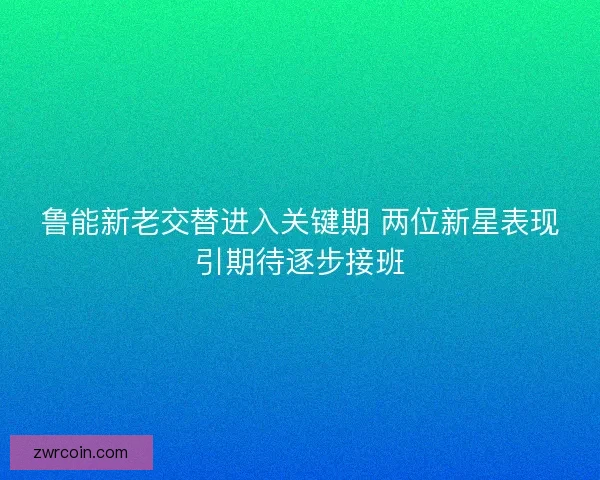 鲁能新老交替进入关键期 两位新星表现引期待逐步接班